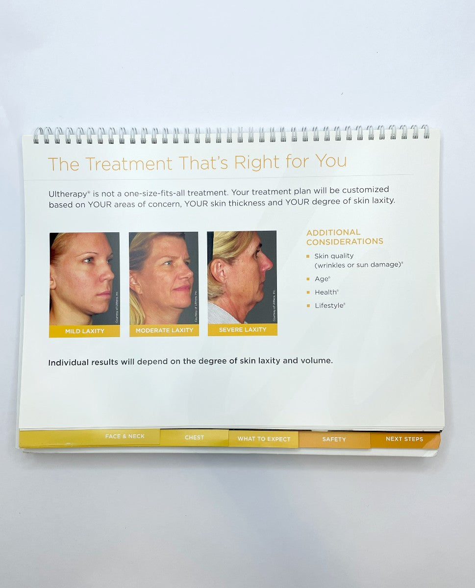 Ultherapy Let's Talk About a Lift Marketing Brochure Office Consultation