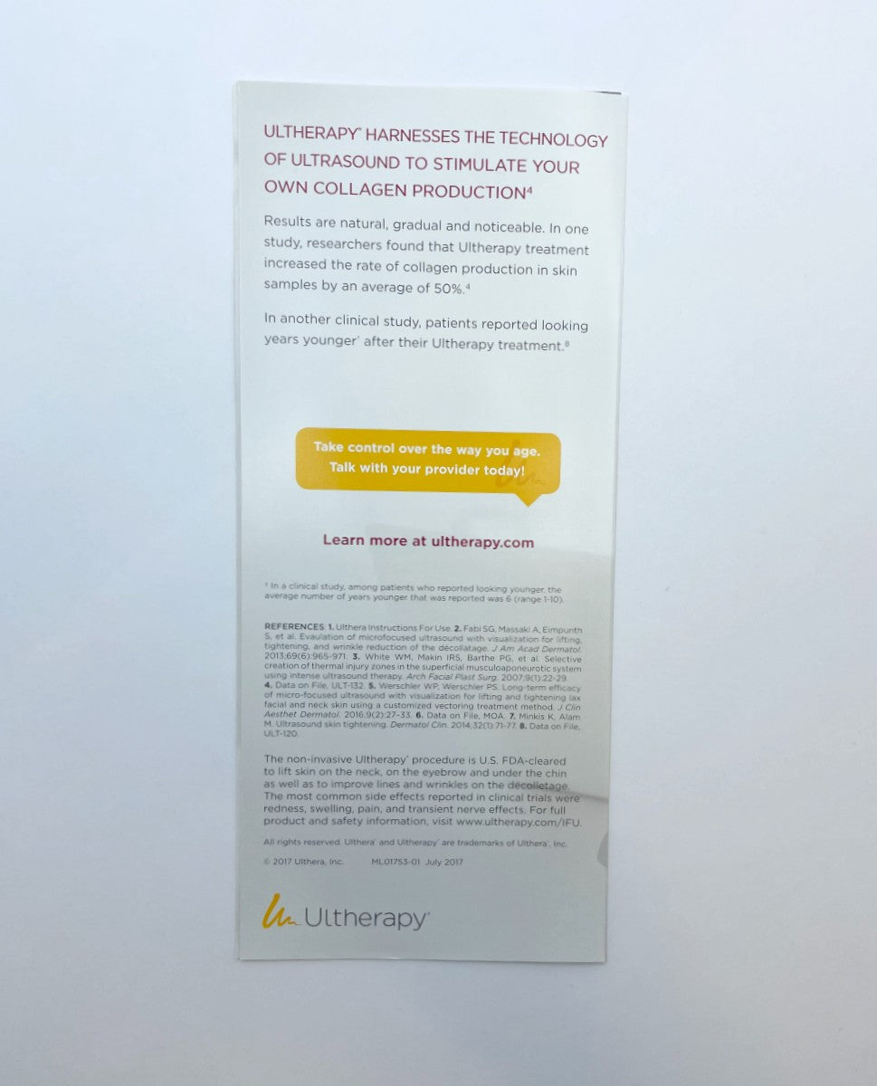 Ulthera Ultherapy Guess Who Got A Brochure 27 Pack