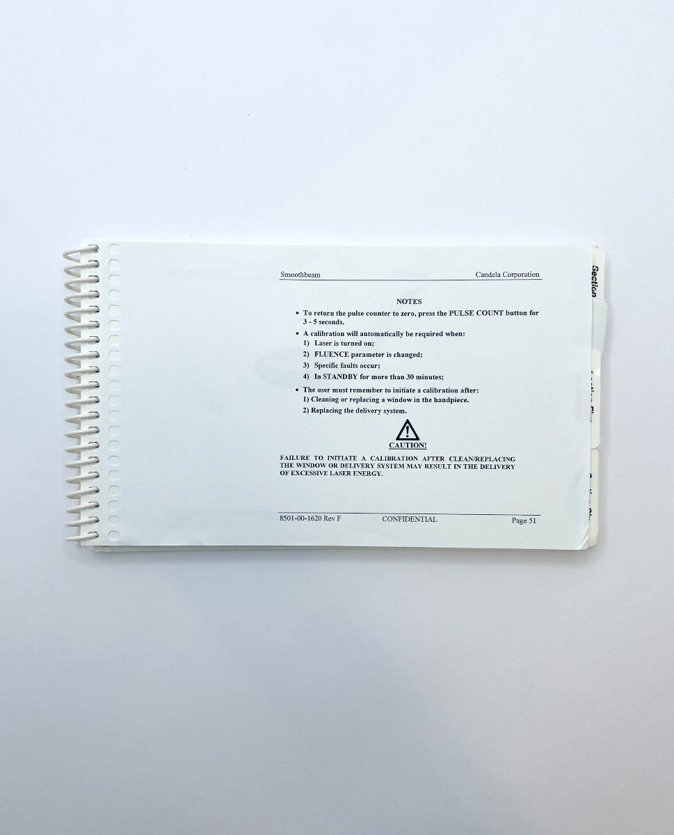 Candela Smooth beam User Operator Manual Rev 8501-00-1620 F