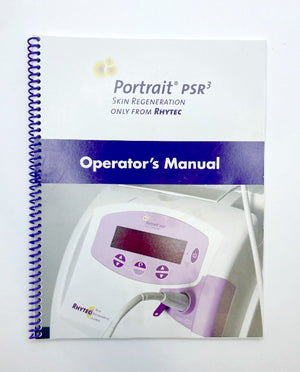 Portrait PSR3 Skin Regeneration only from Rhytec Operator’s Manual EXP 2008 1