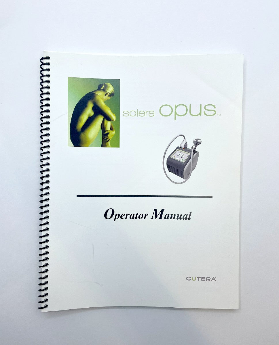 CUTERA, solera opus, Operator Manual, D0249, REV.A 05/05B4055