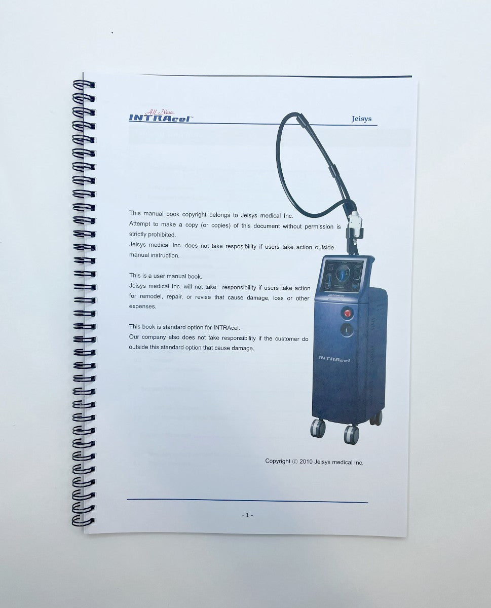 Jeisys Medical Inc. All New INTRAcel Operation Manual v. 6.2.1