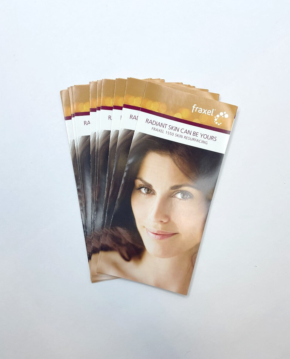 Fraxel Radiant Skin Can Be Yours 1550 Skin Resurfacing Brochure - 9 pack