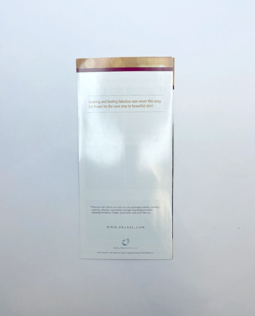 Fraxel Radiant Skin Can Be Yours 1550 Skin Resurfacing Brochure - 9 pack
