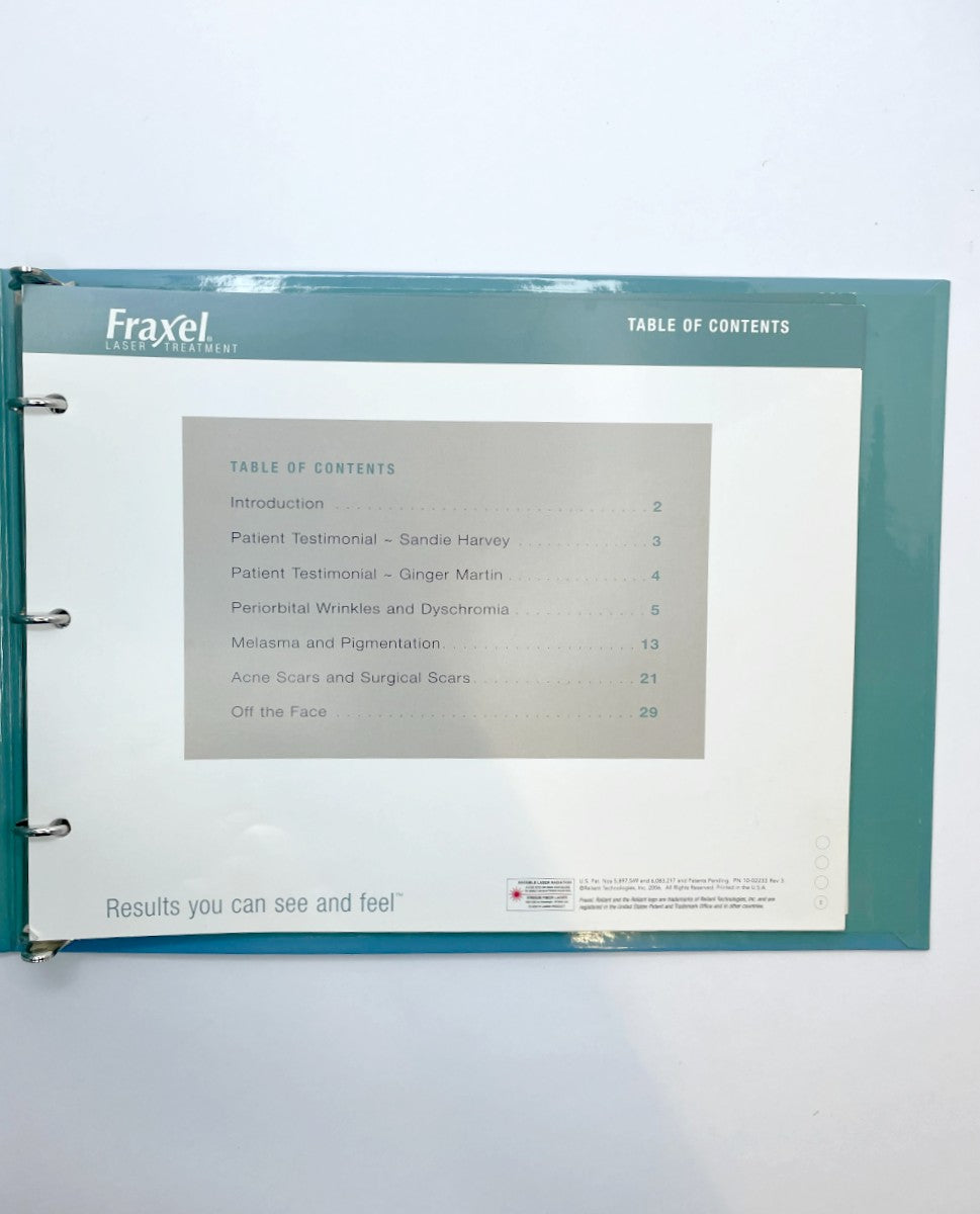 Reliant Fraxel Treatment Patient Photo Book