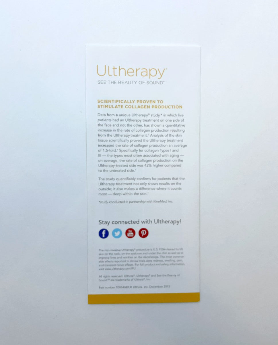 ULTHERAPY SEE THE BEAUTY OF SOUND BROCHURE 10034048 (5PK)