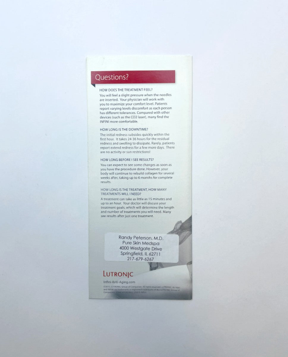 LUTRONIC INFINI A NEW DIMENSION IN BEAUTY BROCHURE