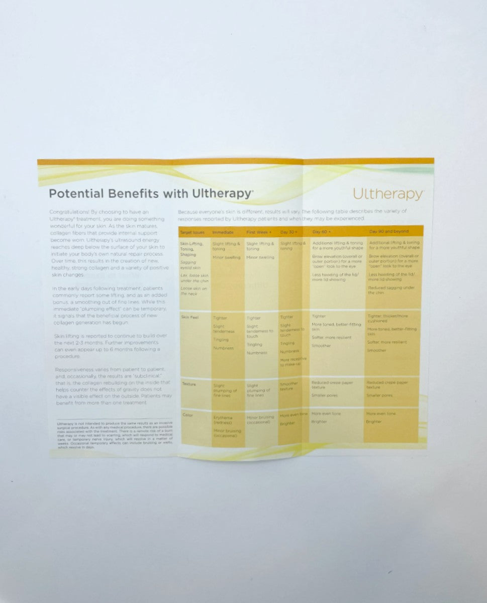 Ultherapy Patient Brochure What to Expect After Treatment