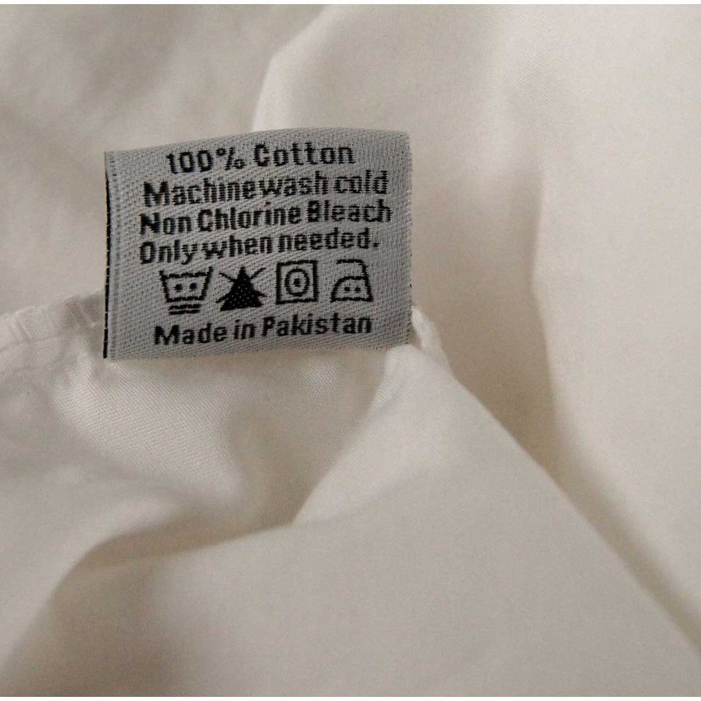 UltraShape VelaShape III Embroidered Pillowcase White Queen Size 20in x 30in