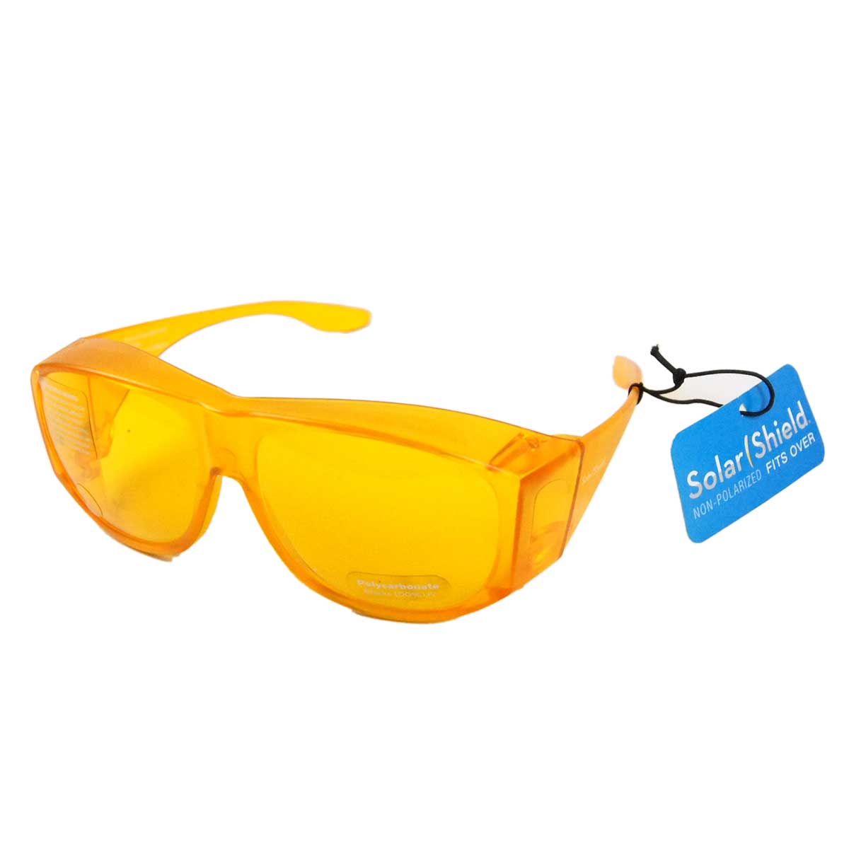Solar Shield Fits Over Lite Polycarbonate Yellow UV Blocking PPE Glasses 29009A