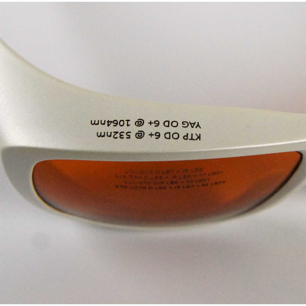 ellman Orange Laser Safety PPE Stylish Glasses KTP OD 6+ @ 532nm YAG