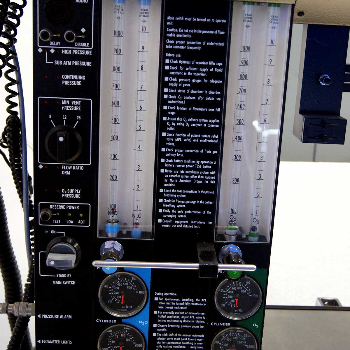 Drager Narkomed 2A II Anesthesia Machine NAD N2O O2 Nitrous Oxide Oxygen AS-IS