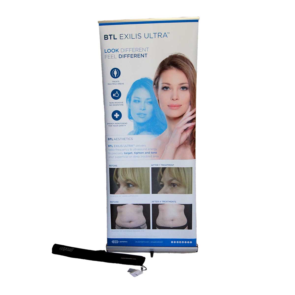 BTL Exilis Ultra "Look Different Feel Different" Marketing Banner 33in x 81in