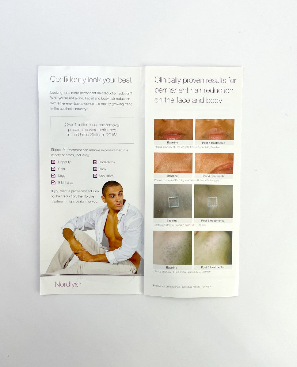 CANDELA NORDLYS BROCHURE PERMANENT HAIR REDUCTION 12/pk