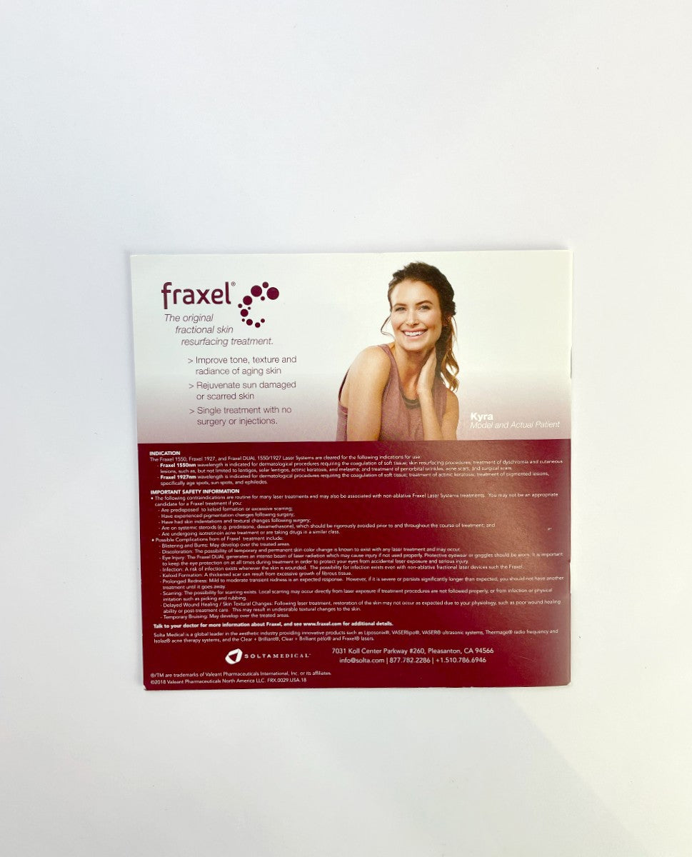 FRAXEL SOLTA MEDICAL BROCHURE PATIENT DIARY 27/pk