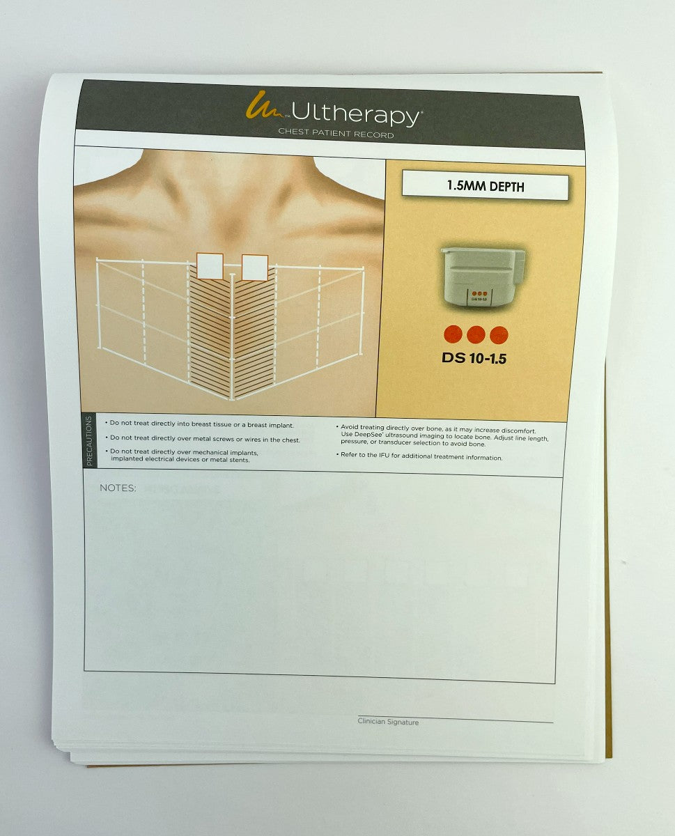 Ultherapy Chest Patient Record Treatment Form ML01947-00