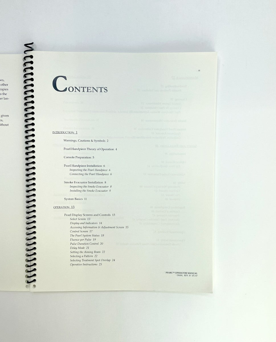 CUTERA Pearl Operator Manual D0496 Rev. B EXP 2027
