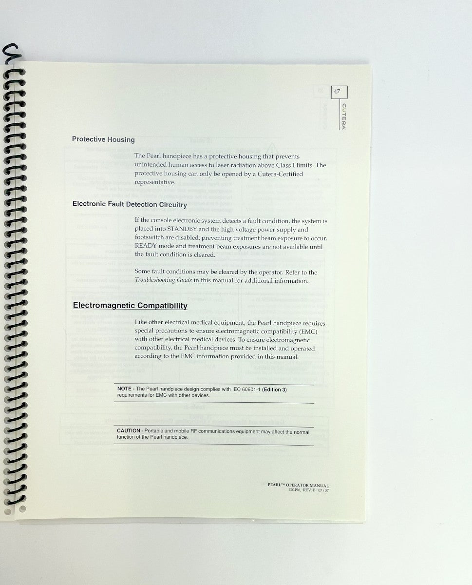 CUTERA Pearl Operator Manual D0496 Rev. B EXP 2027