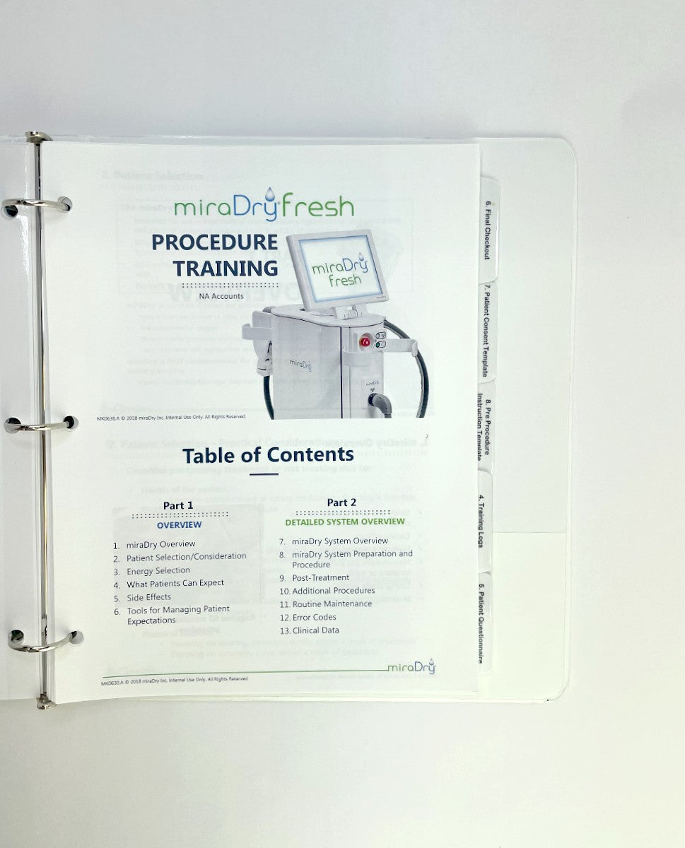 Miramar MiraDry Procedure Training Program Manual MK0044