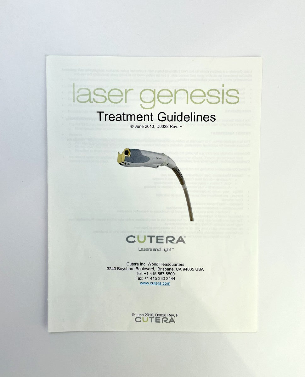 CuterLaser Genesis Treatment Guidelines Overview Manual D0028 Rev. F