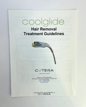 Cutera Coolglide Hair Removal Treatment Guideline 19-400-5989 Rev D