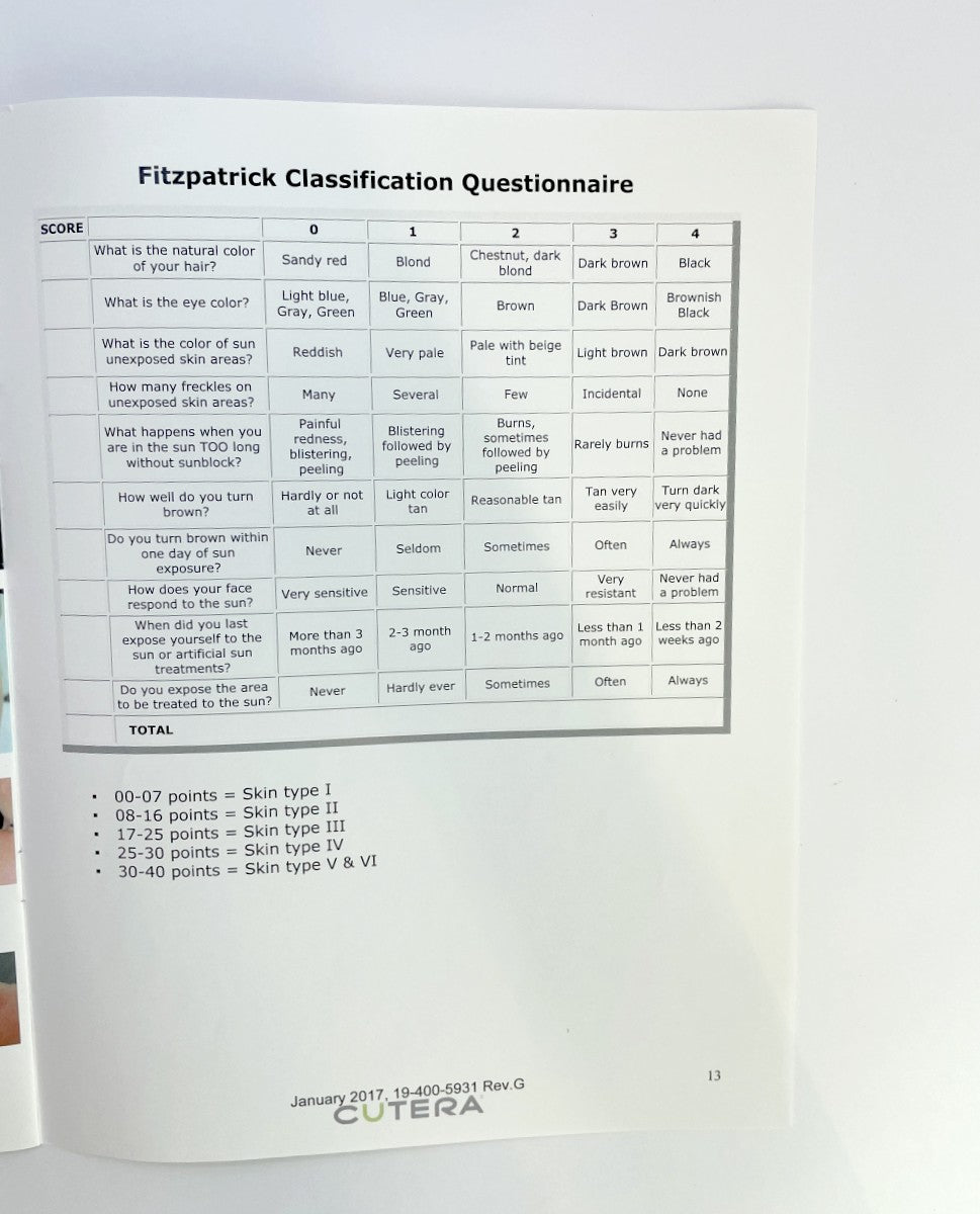 Cutera Excel Vascular Treatment Guidelines 19-400-5931 Rev.G