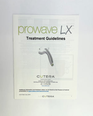 CUTERA PROWAVE LX TREATMENT GUIDELINES D1471 Rev D July 2015