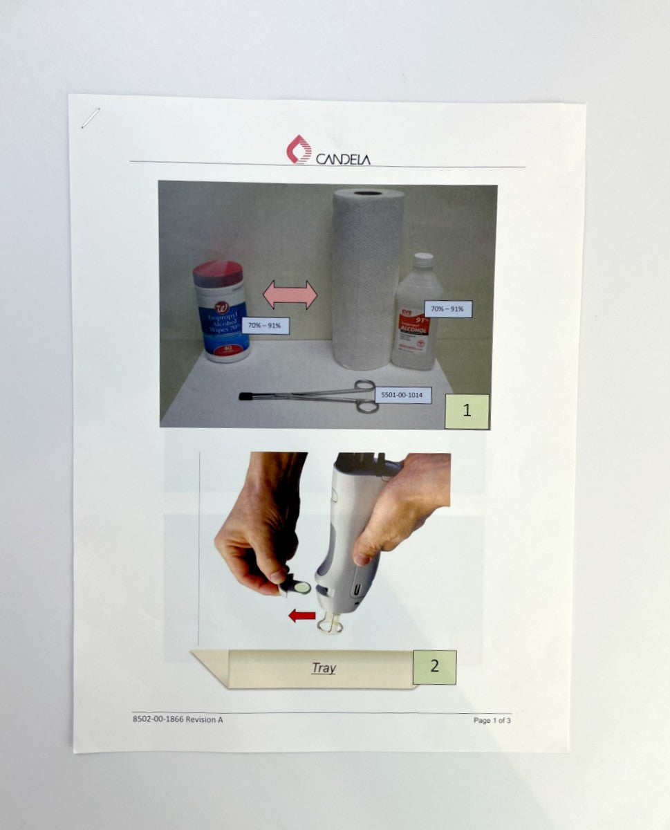 CANDELA, Installing the Distance Gauge Instructive P/N 8502-00-1870 Revision A