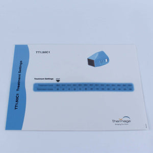 Thermage TT1.50C1 Tip Treatment Settings Parameter Table Quick Reference Guide