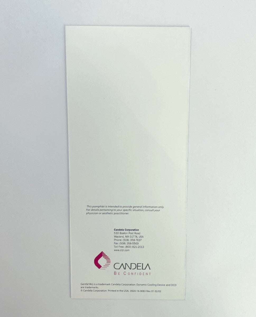 CANDELA GentleYAG Laser Hair Removal Pamphlet Patient Information 0920-16-0083 Rev. 01 EXP 2002