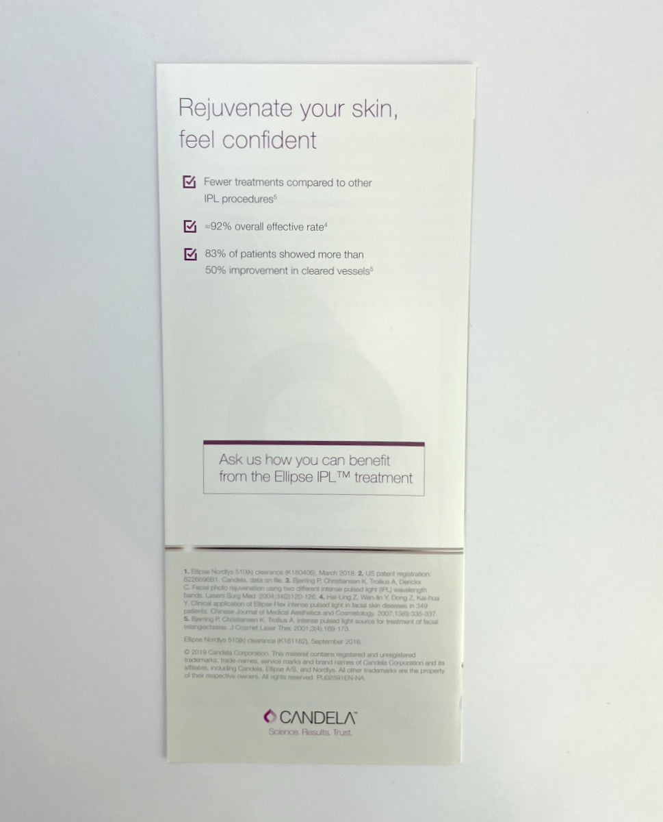 Candela Nordlys Ellipse IPL Treatment Brochure Skin Rejuvenation Brochure x36