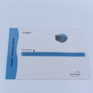 Thermage TT3.00C1 Tip Treatment Settings Parameter Table Quick Reference Guide