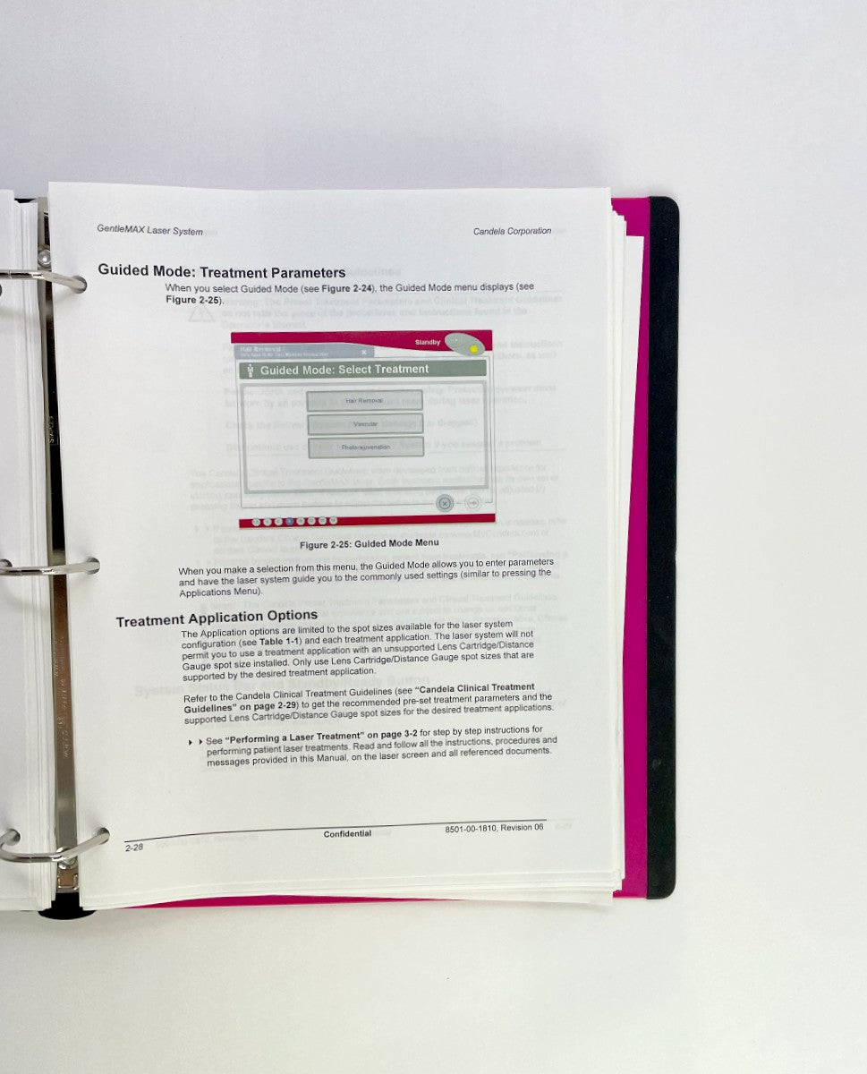 CANDELA GentleMAX Operator´s Manual P/N 8501-00-1810 Revision 06, June 2007