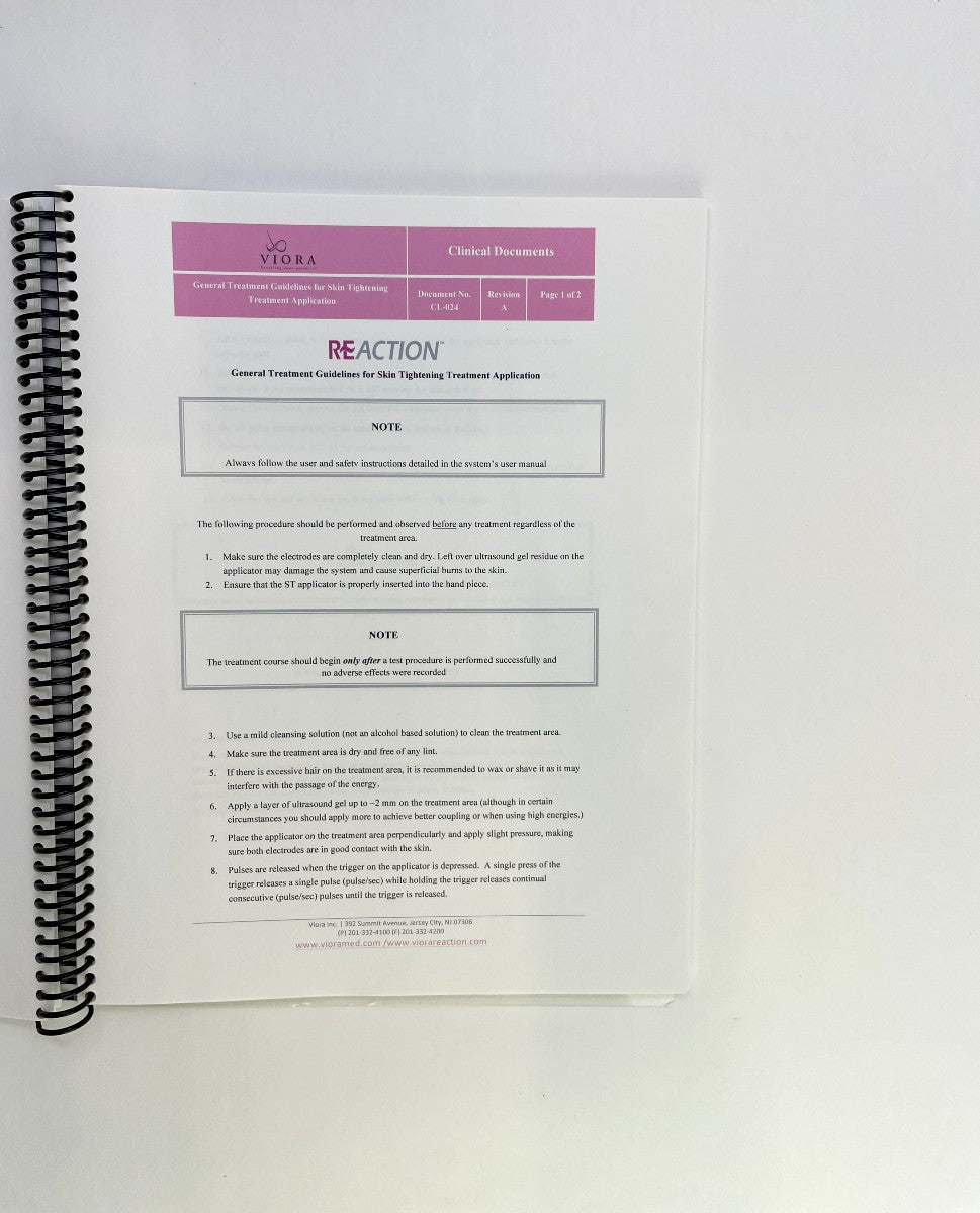 VIORA, REACTION, CHOOSING THE RIGHT APPLICATOR AND THE RIGHT PROTOCOL, GUIDEBOOK
