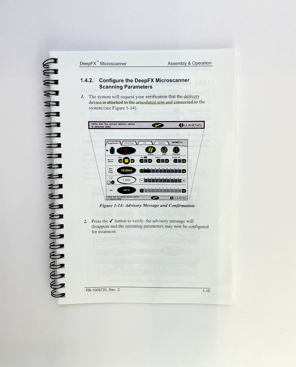 LUMENIS DeepFX Microscanner Operator’s Manual P/N: PB-1009720, Rev.C