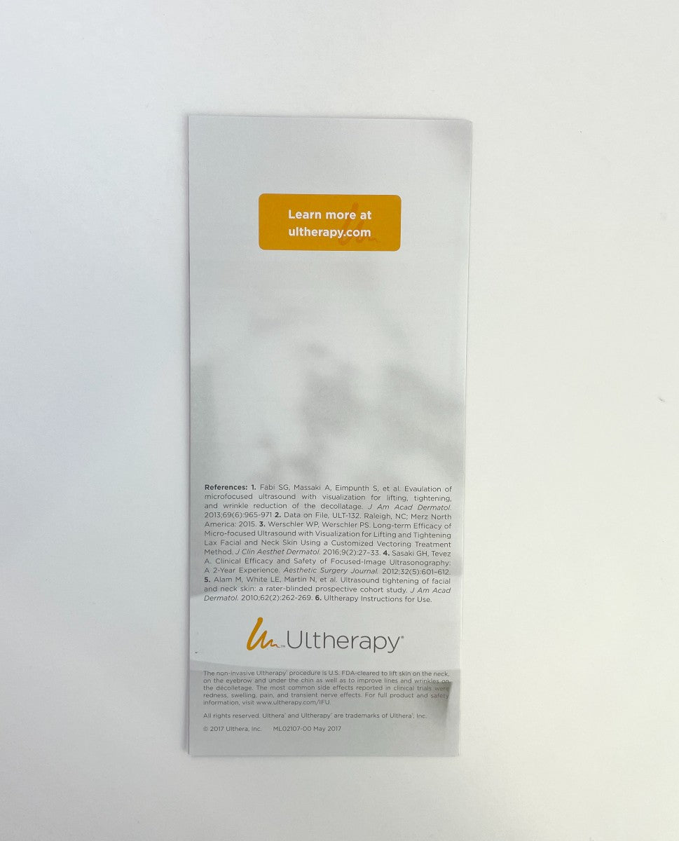 Ulthera Ultherapy What To Expect After Treatment Brochure ML0210700