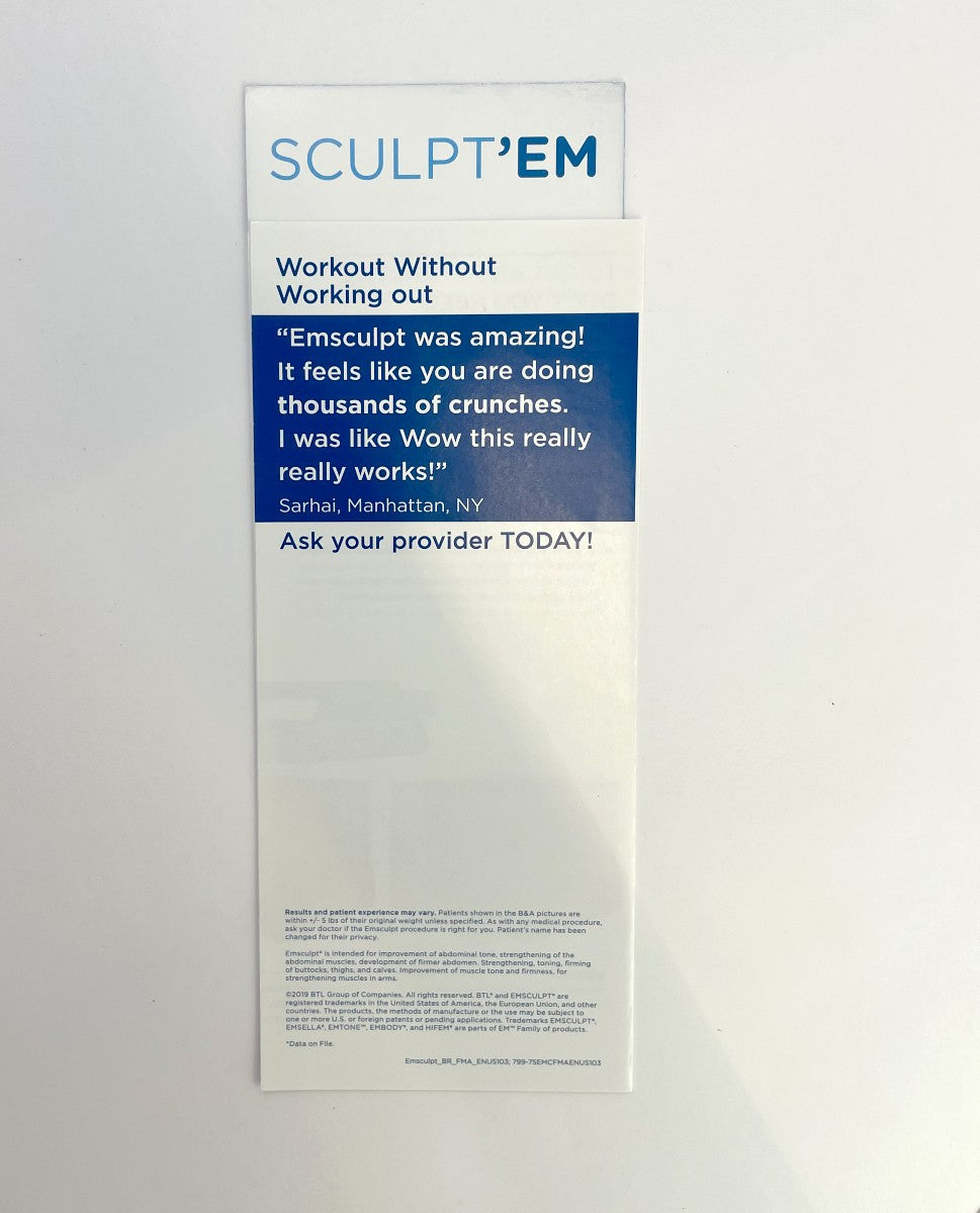 BTL Emsculpt Build Muscle & Sculpt Your Body No Surgery No Downtime Brochures