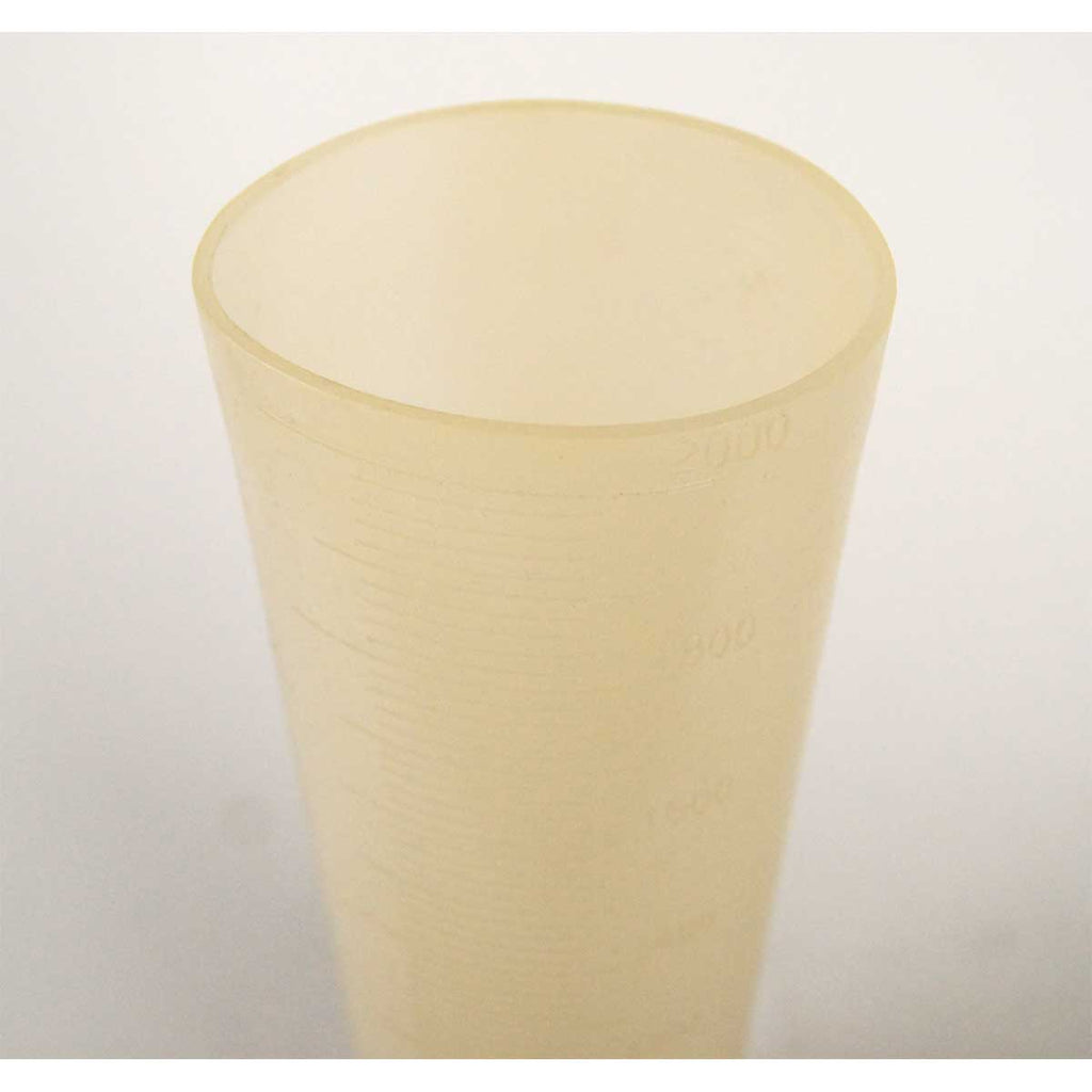 Polylab Measuring Cylinder 2000mL Polypropylene 15x3.5in & 5cm Tube Outlet AS-IS