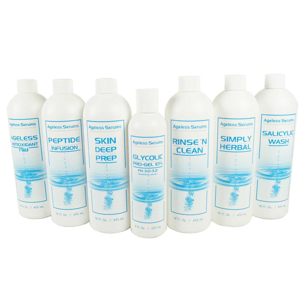 Ageless Serums 7 Bottle Starting Kit Skincare Treatments Anti-Aging
