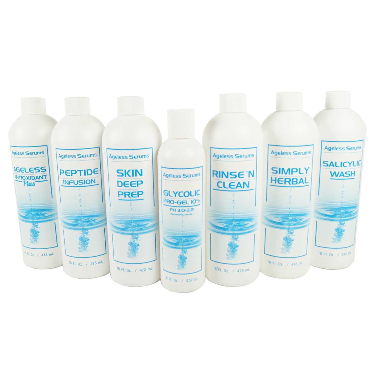 Ageless Serums 7 Bottle Starting Kit Skincare Treatments Anti-Aging