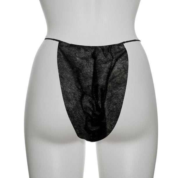 DUKAL Reflections Bikini Panty Adult Black Medical Disposable 900506 Pack of 94