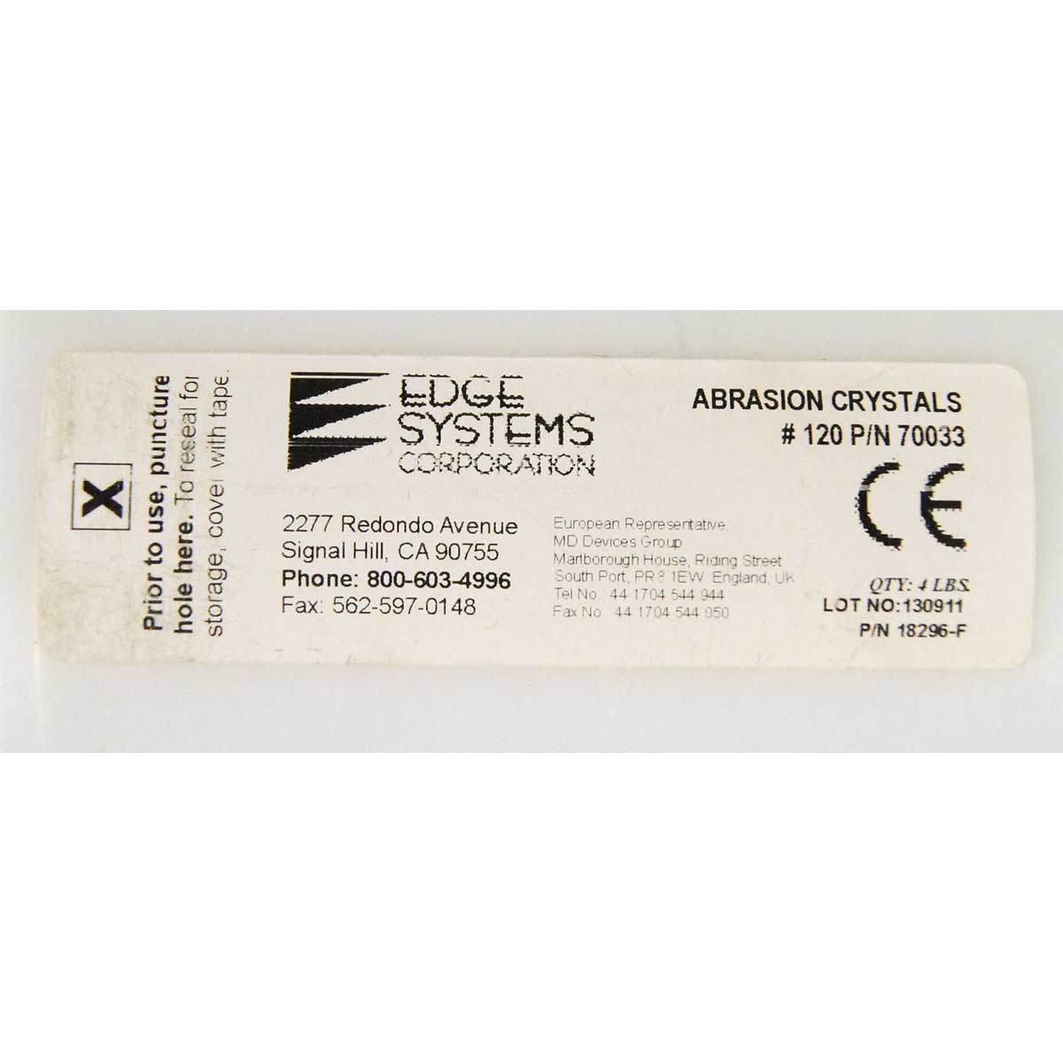 Edge Systems Abrasion Crystals 70033 Microdermabrasion Micro Derma 4 LBS