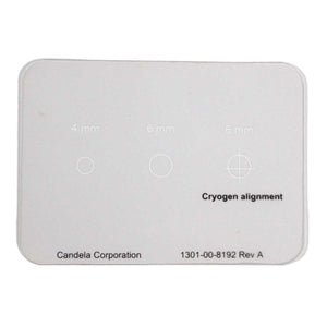 Candela Alignment Template Card Clear 1301-00-8192 Rev A 4mm 6mm Circle