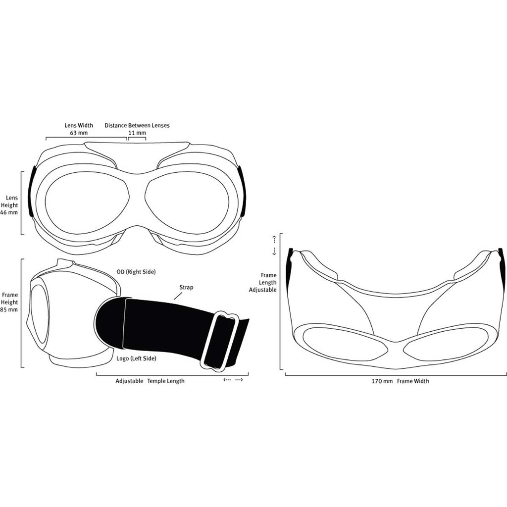 LaserVision CO2 Laser Operator Eyewear Safety Goggles PPE Clear White OD 6+