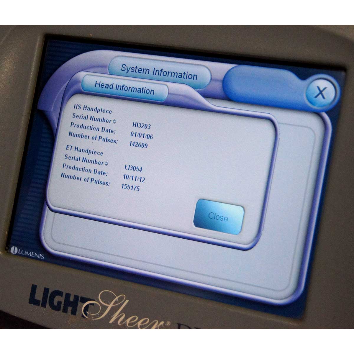 2012 Lumenis LightSheer Duet HS ET Diode 810nm Laser Hair Removal System
