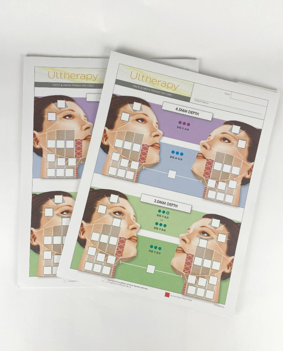 Ulthera Ultherapy Face & Neck Patient Record 1002832A (12 sheets)