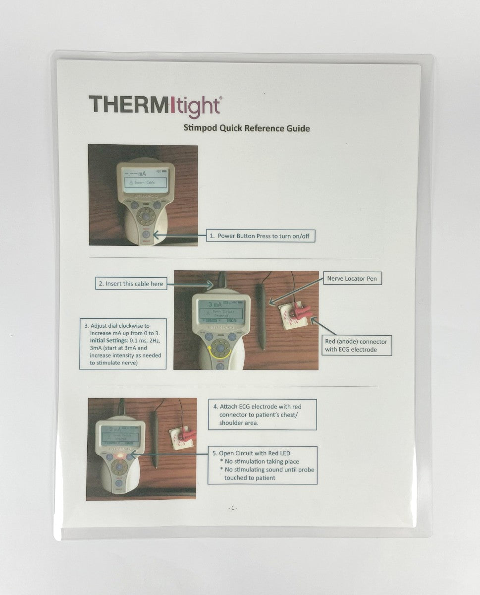 THERMItight Stimpod Quick Reference Guide (3 sheets)