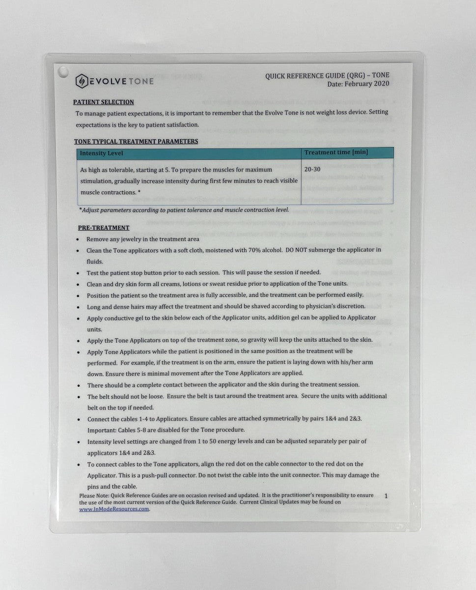 EVOLVETITE BASIC PARAMETERS CONSIDERATIONS GUIDE QRG AND USB