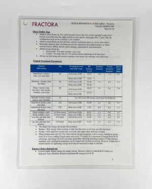 Fractora Quick Reference Guide DO604728E