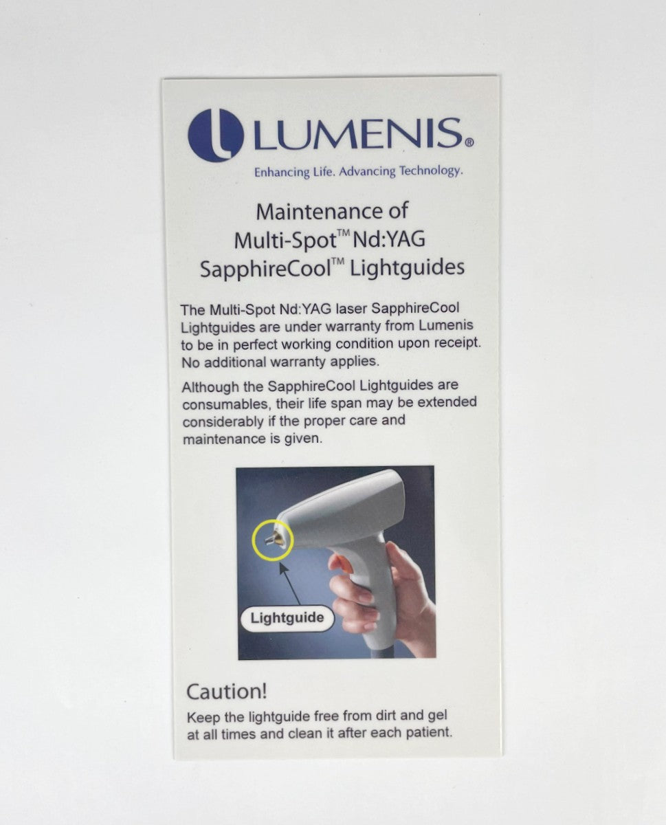 Lumenis Maintenance of Multi-Spot Nd: YAG SapphireCool Lightguides PB6500240_B